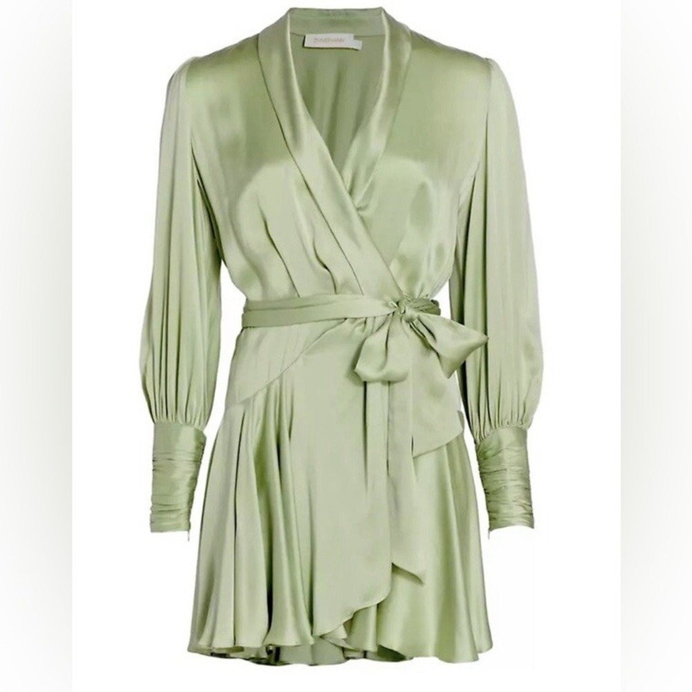 Zimmerman Wrap Dress Sage Green